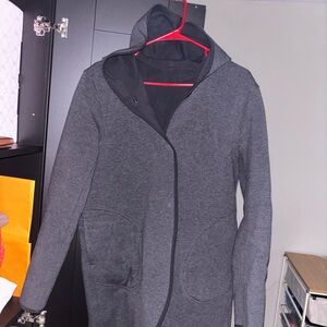 lululemon athletica Charcoal Hooded Pea Coat